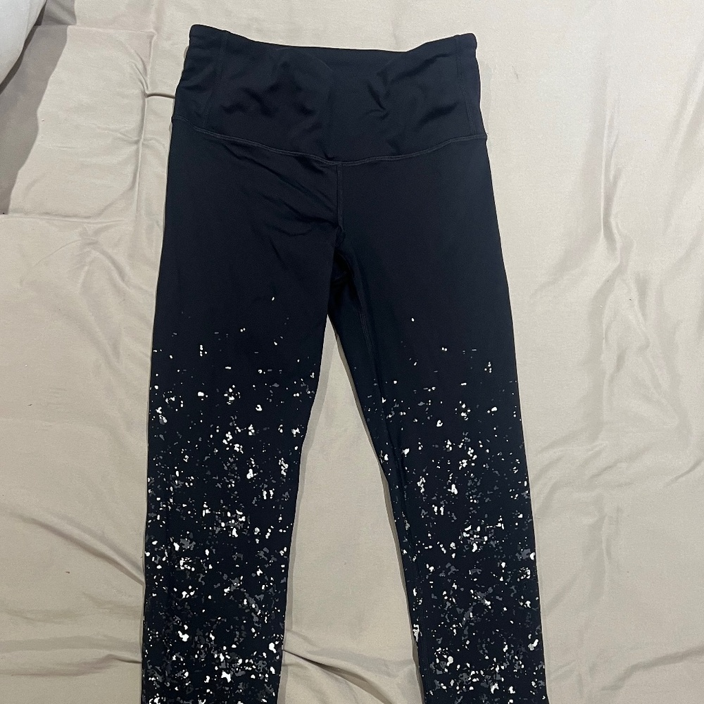 Black speckled Lululemon leggings